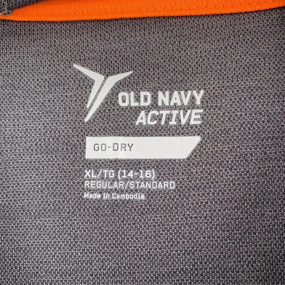 Old Navy Athletic Grey Zip Front‎ Jacket XL 14-16